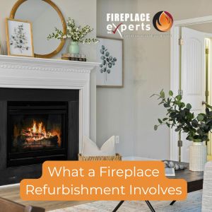 gas fireplace refurbishment and makeover