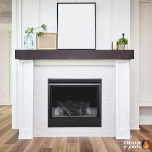 Gas fireplace installation in the living room of a GTA home.